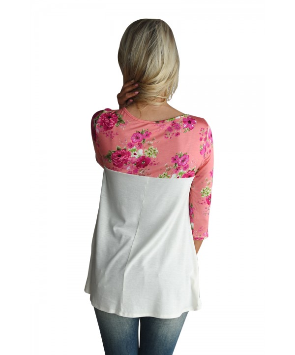 Floral Printed White Womens Top