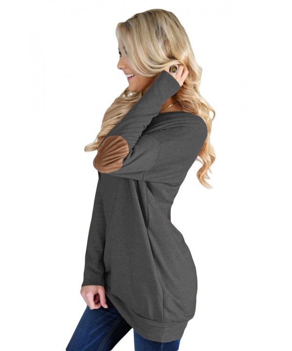 Black Elbow Patch Sweatshirt