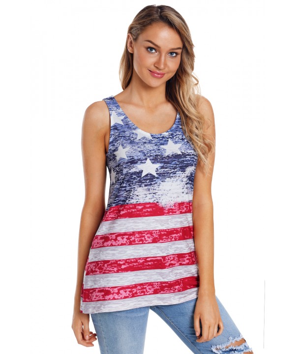 Stars and Stripes Flag Sleeveless Tank Top