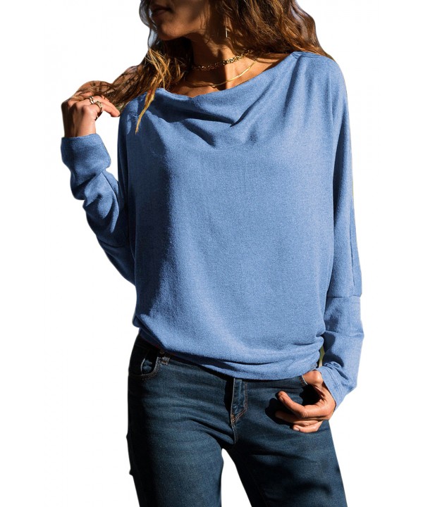 Slate Blue Concise Pullover Sweatshirt