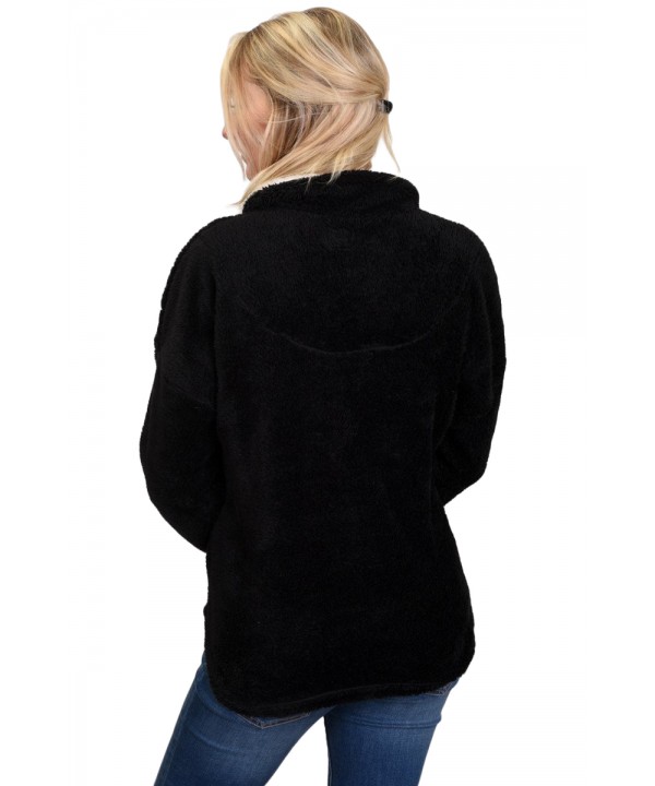 Black Lamb Fleece Zip Down Jacket